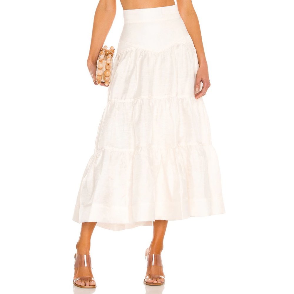 Shona Joy Tiered Midi Skirt for Free People (4) NWT - Picture 4 of 11